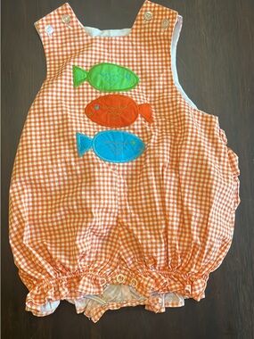 The Bailey Boys Orange Gingham Bubble